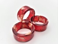 Red Acrylic-Resin Ringe