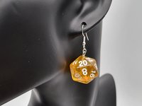 Violet D20 Dice Earrings 
