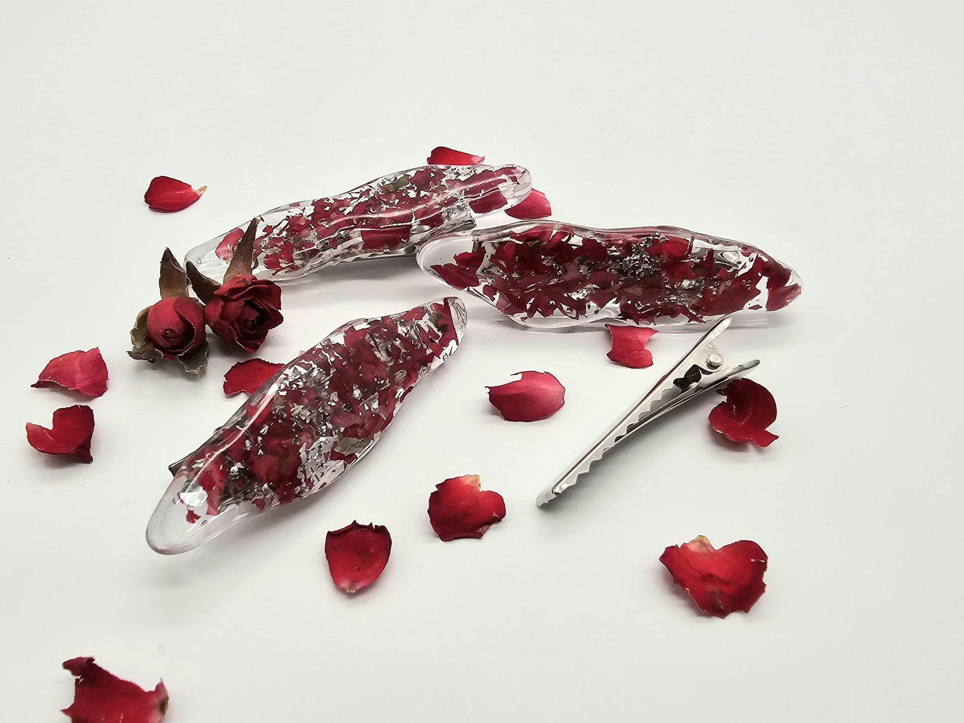 Real Flower Hair Clips