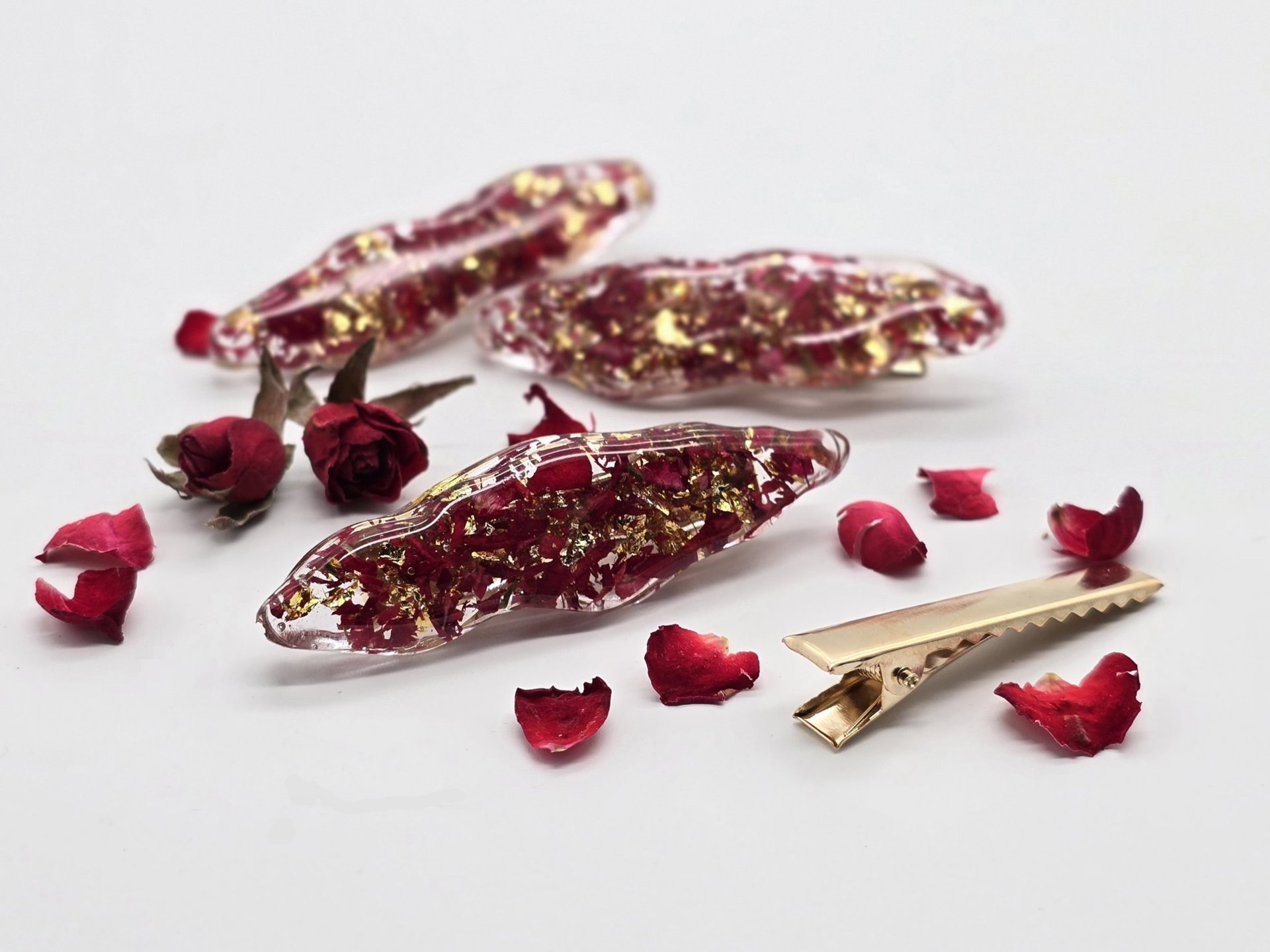 Real Flower Hair Clips